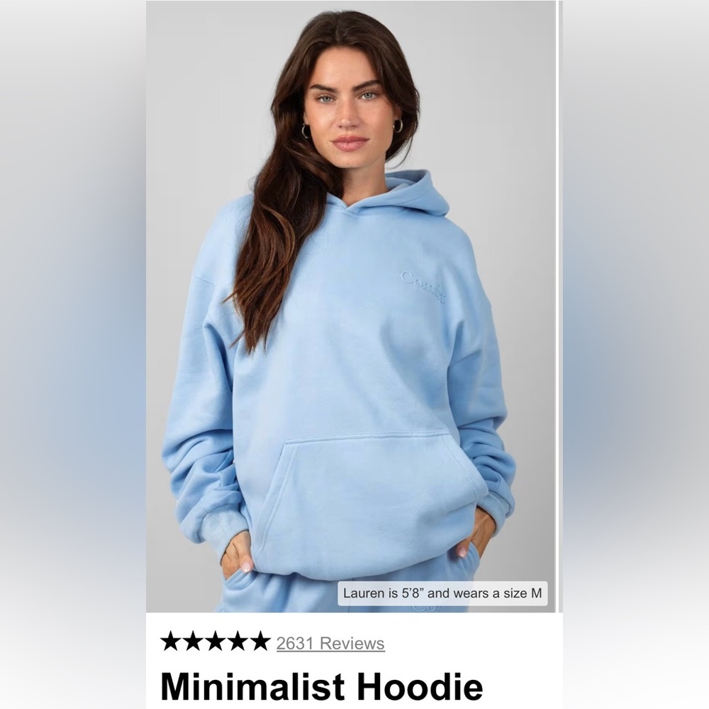 Comfrt minimalist hoodie Astro blue